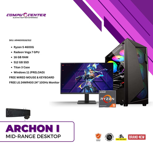 Archon I | Ryzen 5 4600G | 24MR400-B 100Hz