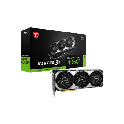 MSI | NVIDIA® GeForce RTX™ 4060 Ti Ventus 3X OC | 16GB GDDR6