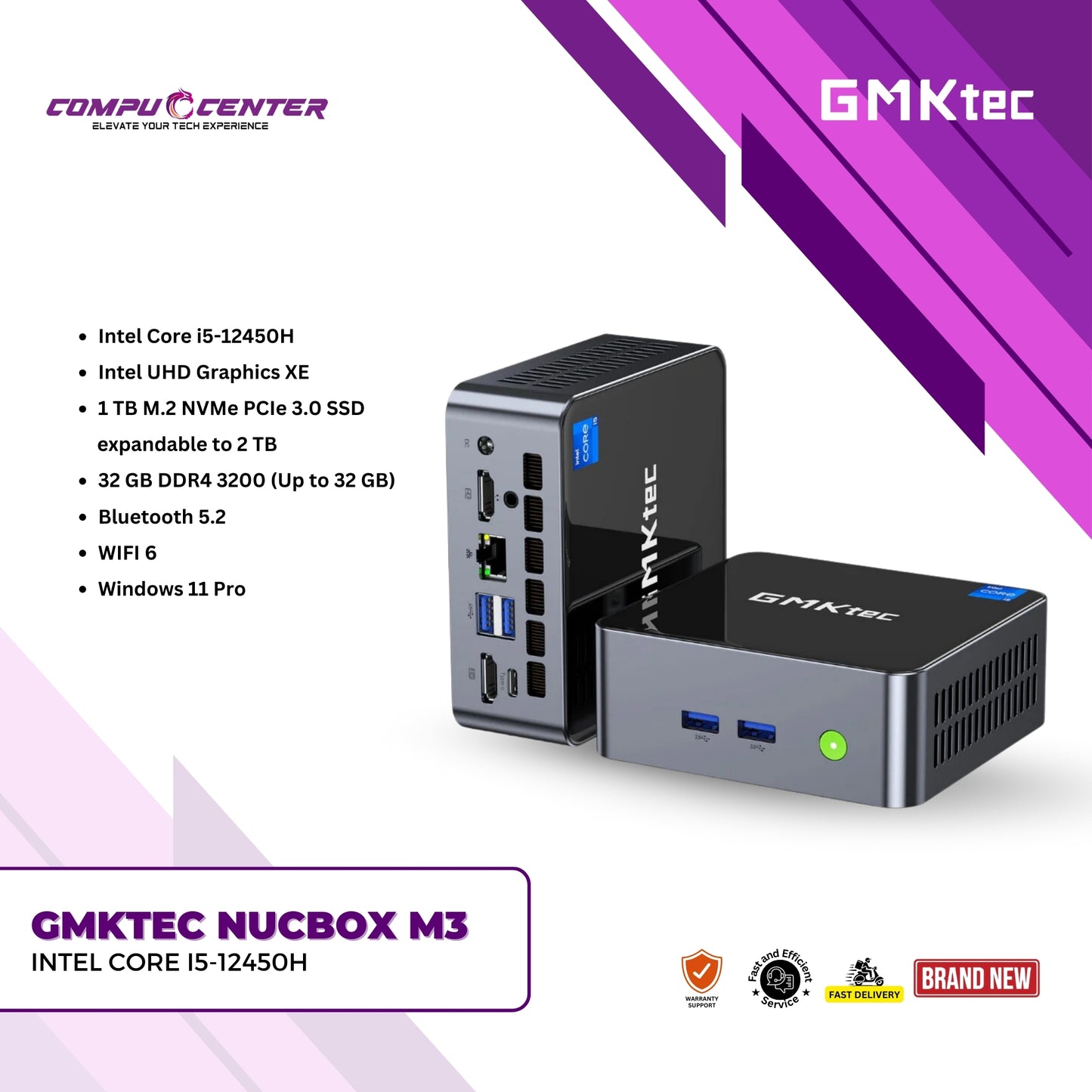 GMKtec | Nucbox M3 | Intel Core i5-12450H