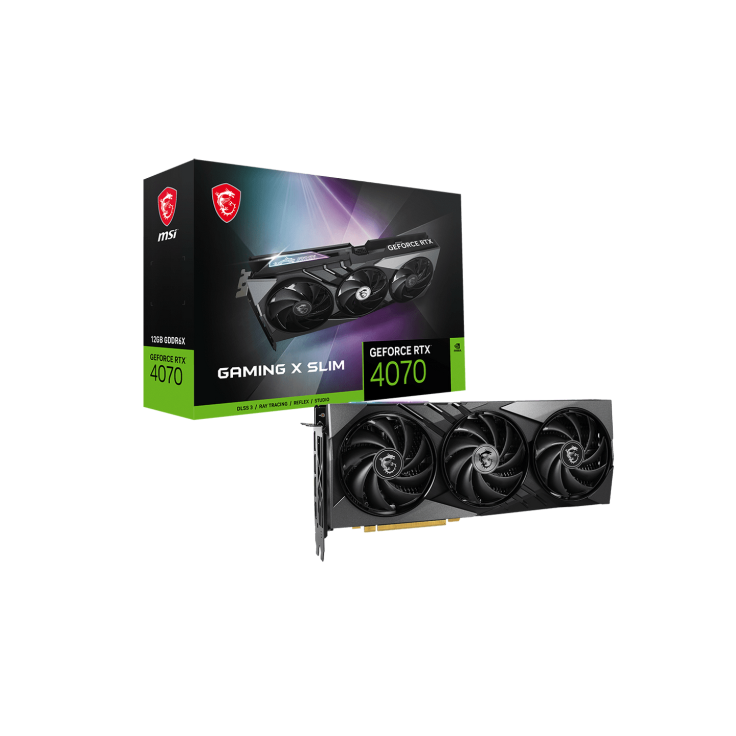 MSI | NVIDIA® GeForce RTX™ 4070 GAMING X SLIM | 12GB GDDR6X