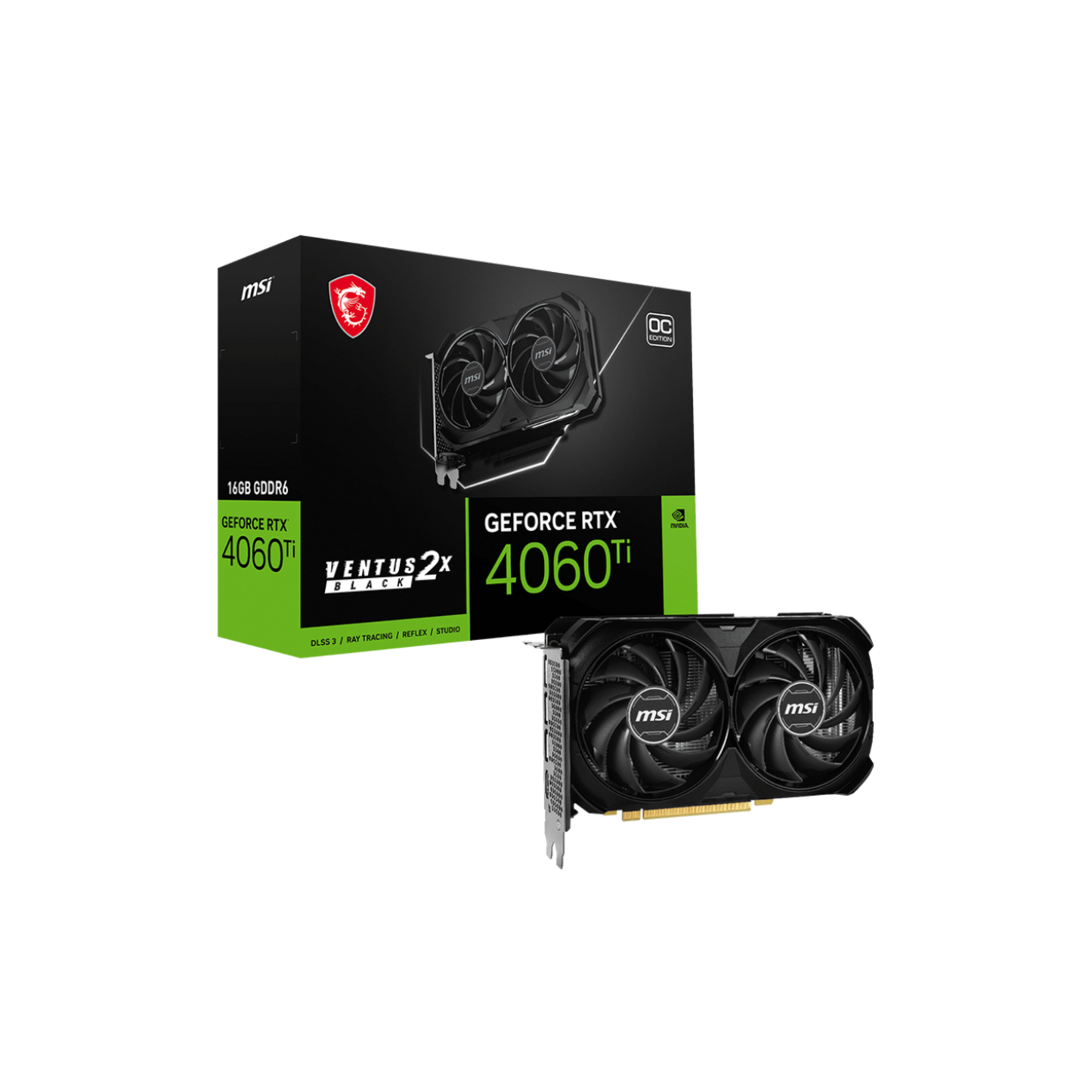 MSI | NVIDIA RTX 4060 Ti Ventus 2X | 8GB GDDR6