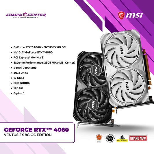 MSI | NVIDIA RTX 4060 Ventus 2X | 8GB GDDR6