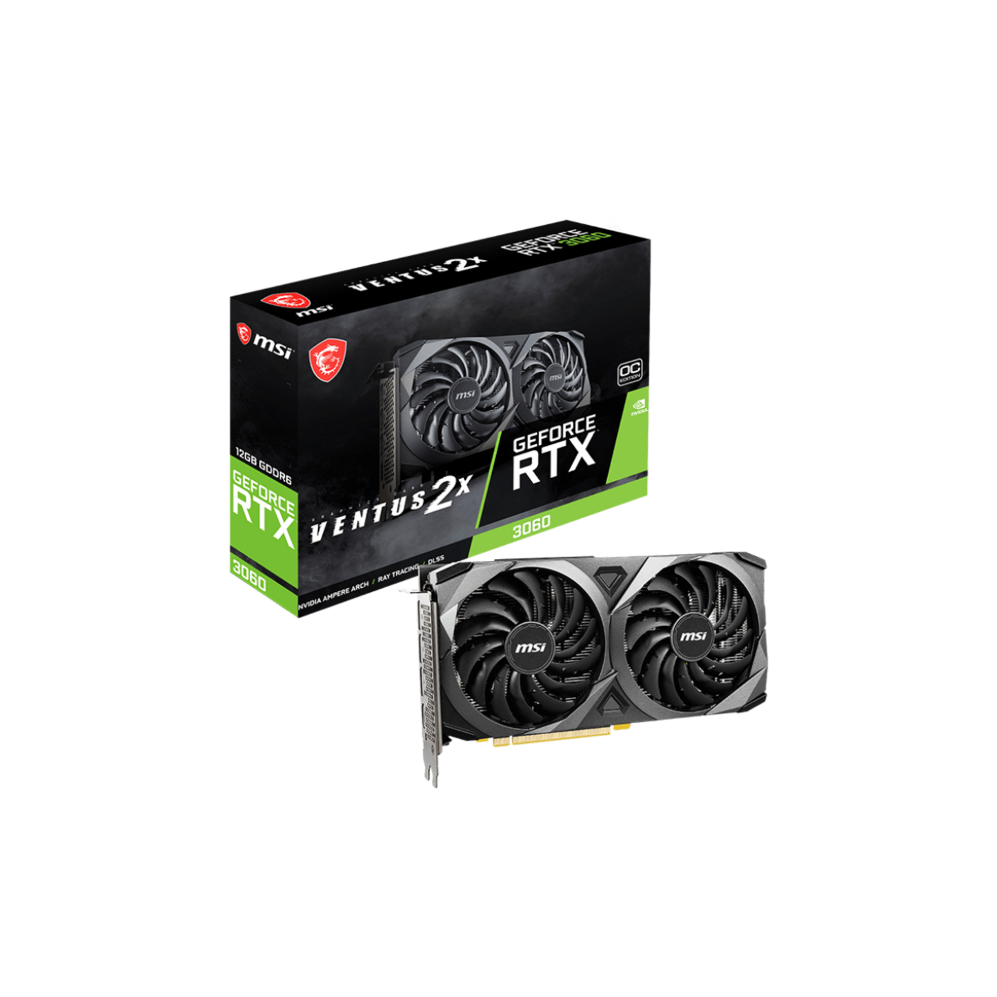 MSI | NVIDIA RTX 3060 Ventus 2X OC | 12GB GDDR6